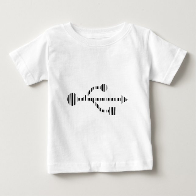Design des USB LOGO BAR CODE-Computermusters Baby T-shirt (Vorderseite)