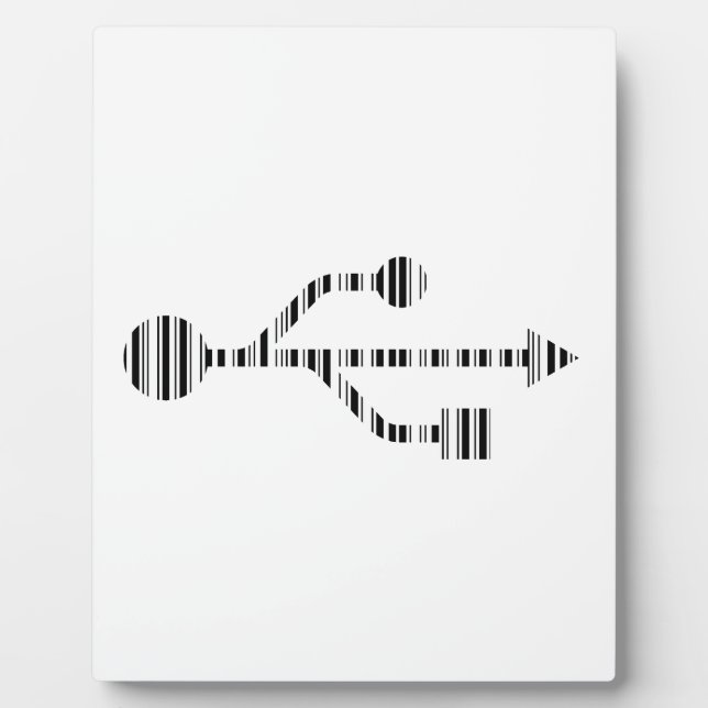 Design des USB LOGO BAR CODE-Computermusters Fotoplatte (Vorderseite)