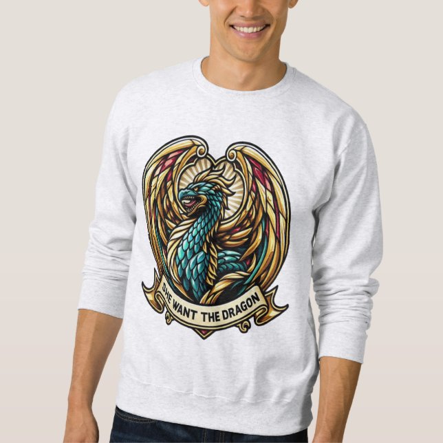 Design des verzauberten Drachenglases Sweatshirt (Vorderseite)