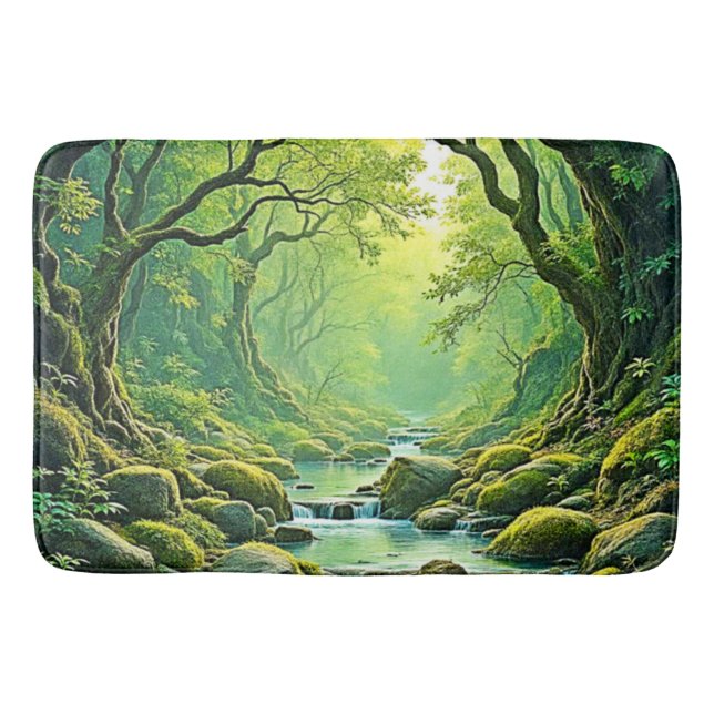 Design des verzauberten Waldschlammes Badematte (Vorderseite)