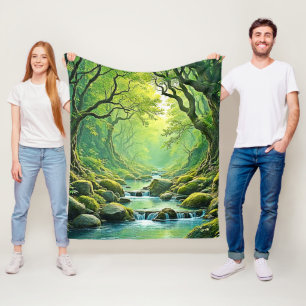 Design des verzauberten Waldschlammes Fleecedecke