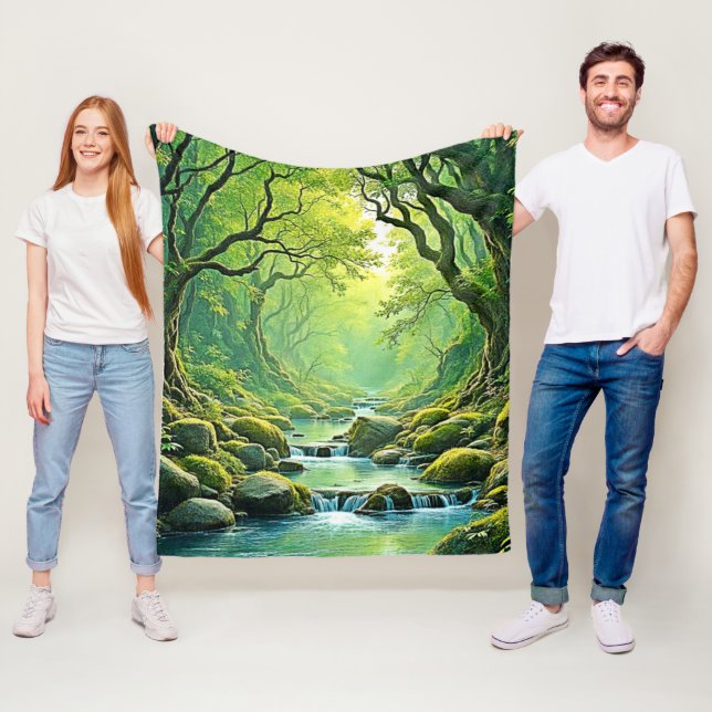 Design des verzauberten Waldschlammes Fleecedecke (Beispiel)