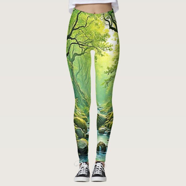 Design des verzauberten Waldschlammes Leggings (Vorderseite)