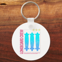 Design des Vintagen Skaters auf der Longboard-Retr Schlüsselanhänger