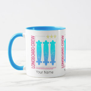 Design des Vintagen Skaters auf der Longboard-Retr Tasse