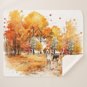 Design des Wasserfarbenfallhundes - Beagle Sherpadecke