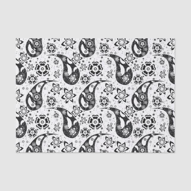Design des weißen Blumenmusters Seidenpapier (Vorderseite)