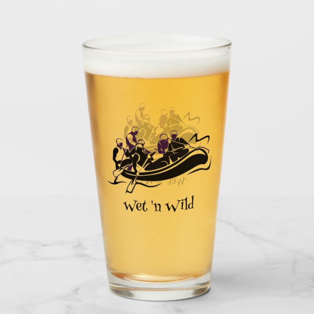 Design des White Water River Rafting Glas (Vorne (Gefüllt))
