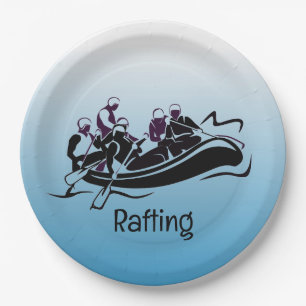 Design des White Water River Rafting Pappteller