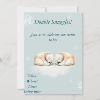 Design des Zwin Baby Duwer Polar Bären Einladung