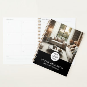 Design Designer Benutzerdefiniertes Logo Foto Schw Planer