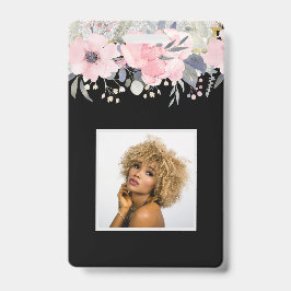 Design Eigene Hübsche Girly Pink Blumengestation Ausweis