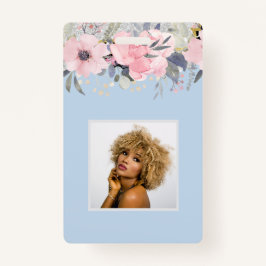 Design Eigene Hübsche Girly Pink Blumengestation Ausweis