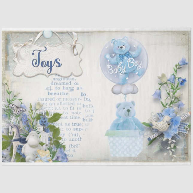 Design einer Baby Boy Series 4 Seidenpapier (Vorderseite)