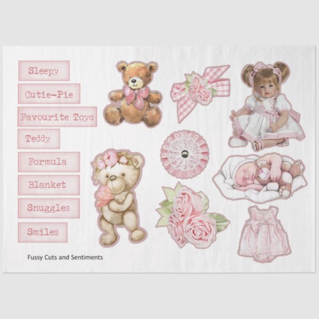 Design einer Baby-Girl-Serie 7 Seidenpapier (Vorderseite)