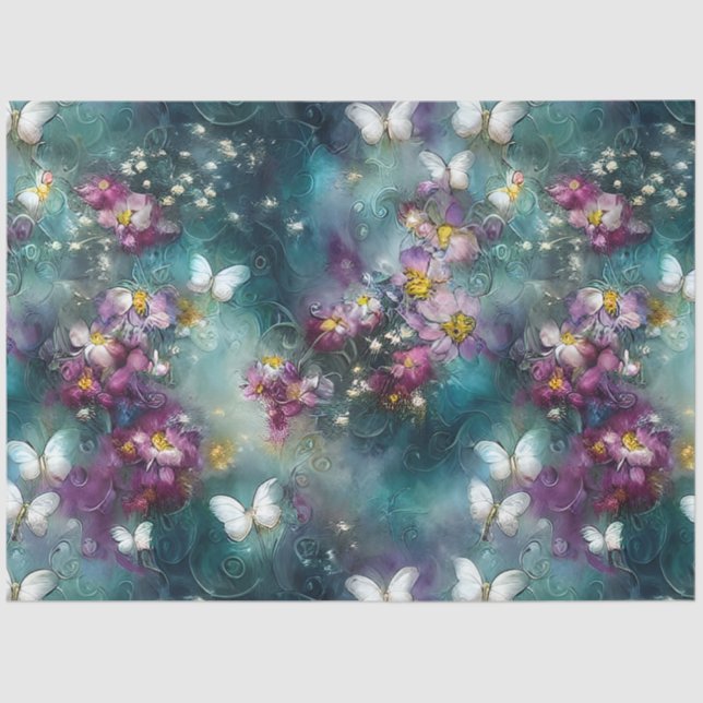 Design einer mystischen Schmetterlingsreihe 10 Seidenpapier (Vorderseite)