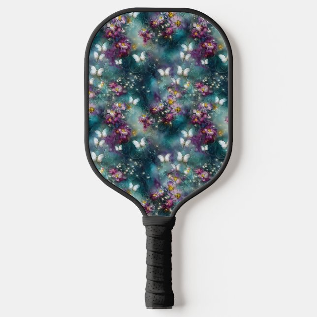Design einer mystischen Schmetterlingsreihe 11 Pickleball Schläger (Vorderseite)