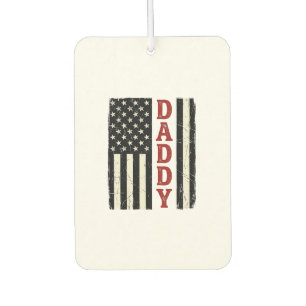 Design eines gestressten Daddy American Flag-Shirt Autolufterfrischer