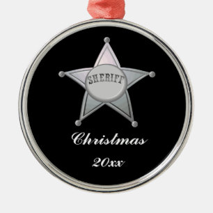 Design eines individuellen Sheriff Abzeichen Star  Ornament Aus Metall