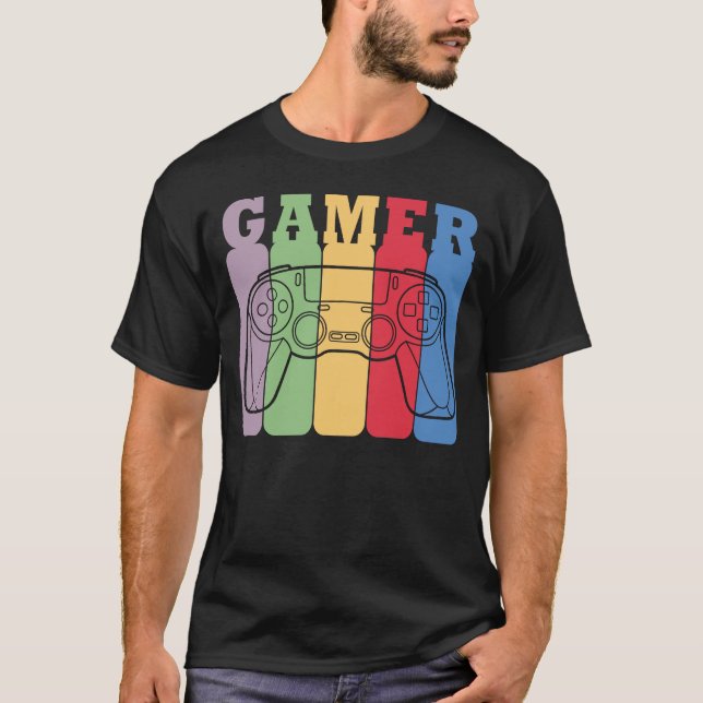 Design eines Retro-Game-Controllers T-Shirt (Vorderseite)