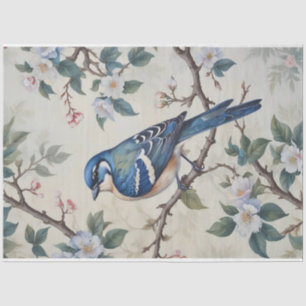 Design-Entsprechung für Vintages Frühjahr-Bluebird Seidenpapier