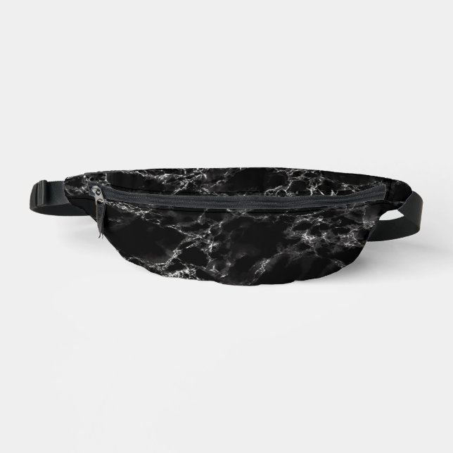 Design-Fanny Pack aus schwarzem Marmor Bauchtasche (Vorderseite)