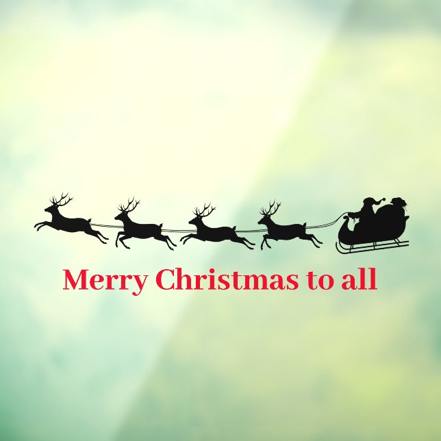 Design-Fenster für Schlitten und Rentier des Weihn Fensteraufkleber (Blatt 3)