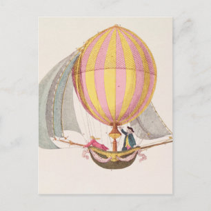 Design for a dirigible, French, c.1785 Postkarte