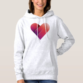 Design Frauen an der Red Heart Front Hoodie