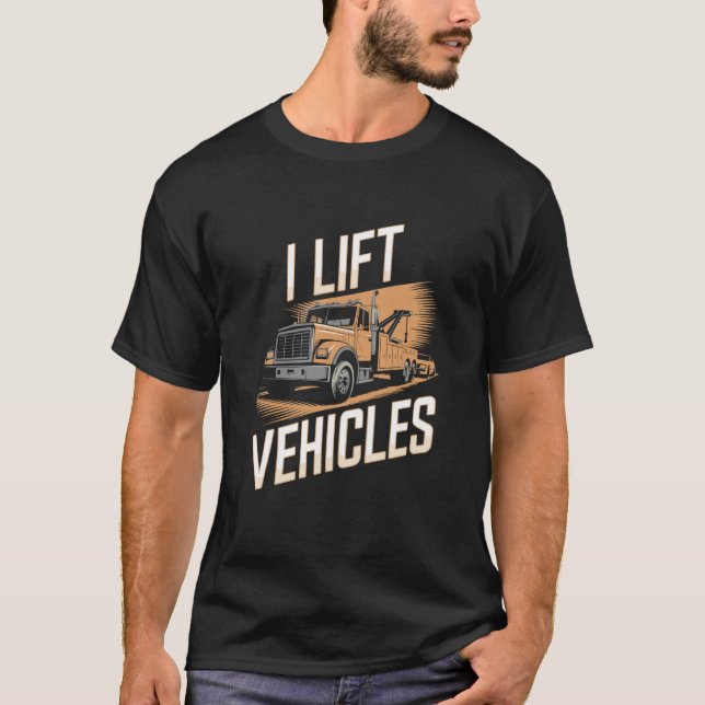 Design für Abschleppwagenfahrer T-Shirt (Vorderseite)