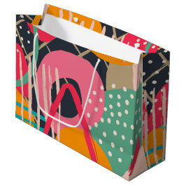 Design für abstrakte geometrische Monogrammnamen Große Geschenktüte