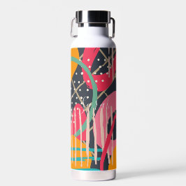 Design für abstrakte geometrische Monogrammnamen Trinkflasche