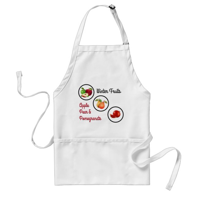 Design für Apfel, Birnen und Granatäpfel Schürze (Vorne)