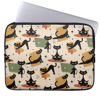 Design für atomare Katzen im Stil der Mitte des 20 Laptopschutzhülle