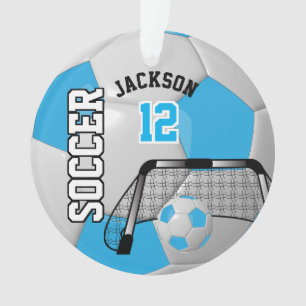 ⚽ Design für Baby Blue und White Soccer Ornament