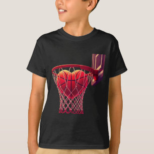 Design für Basketball-Herz Sportfans Spieler T-Shirt