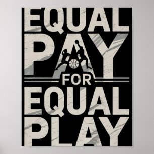 Design für Basketball mit gleicher Bezahlung Poster