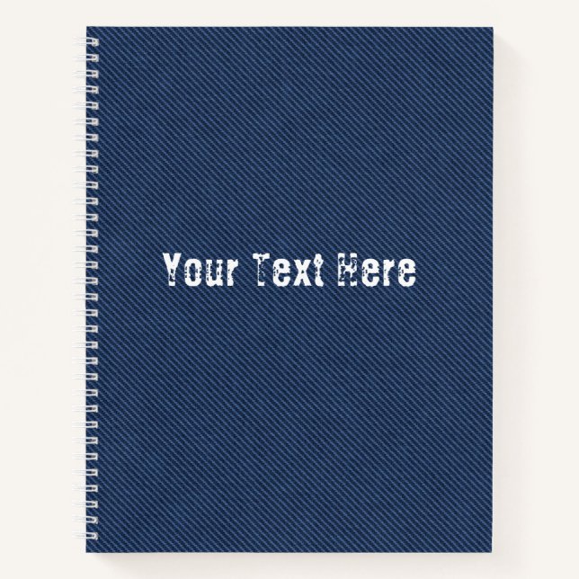 Design für benutzerdefiniertes Notebook Blue Jeans Notizbuch (Vorderseite)