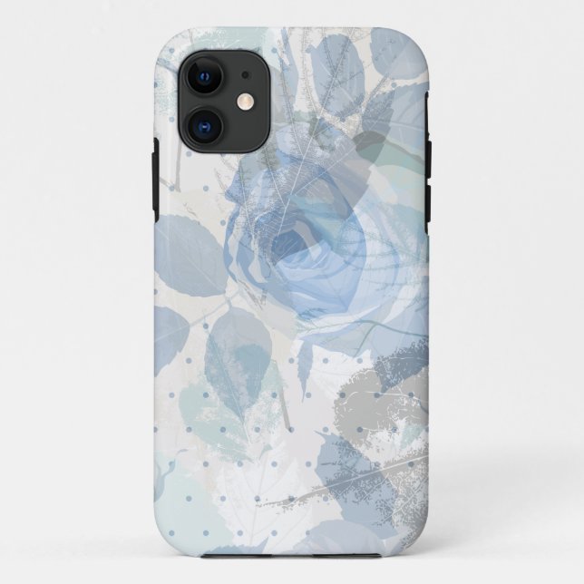 Design für blaue Rose Case-Mate iPhone Hülle (Rückseite)