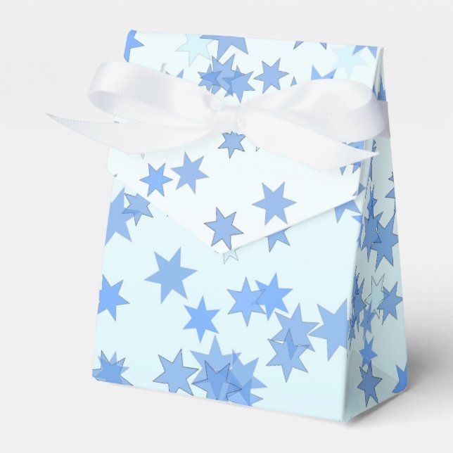 Design für blaue Sterne Geschenkschachtel (Vorderseite)
