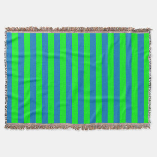 Design für blaue und grüne Streifen Decke