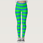 Design für blaue und grüne Streifen Leggings<br><div class="desc">Horizontale Streifen in Blau und Grün - nahtlose Wiederholung des Musters - Hintergrund Drucken</div>