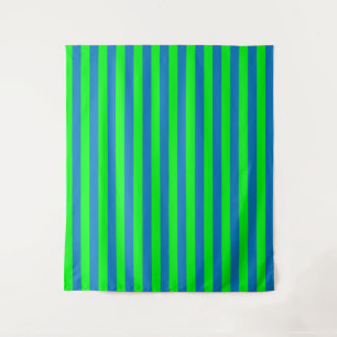 Design für blaue und grüne Streifen Wandteppich