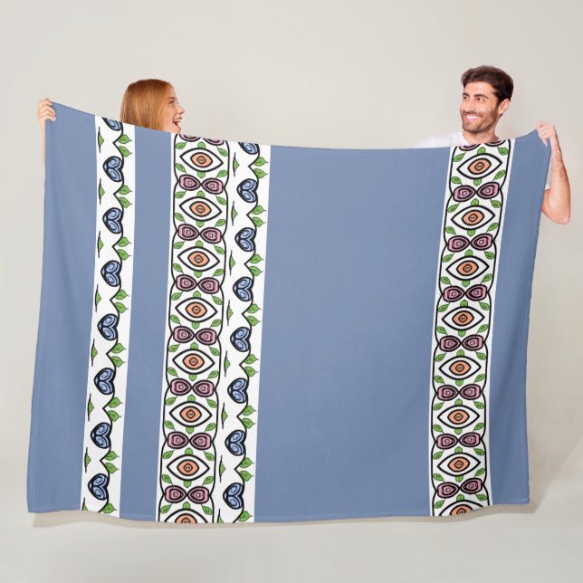 Design für blaues Herz Fleecedecke (Beispiel)