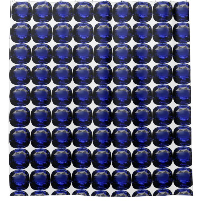 Design für blaues Saphir Duschvorhang (Vorderseite)