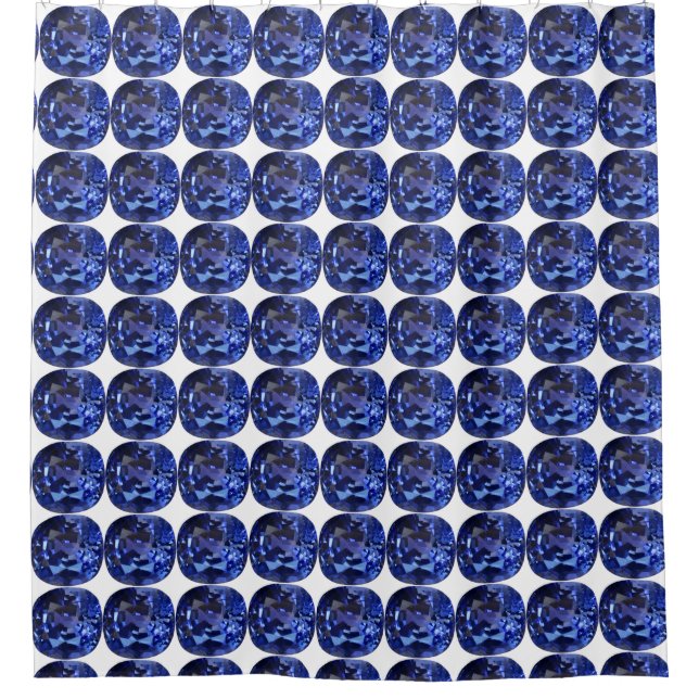 Design für blaues Saphir Duschvorhang (Vorderseite)
