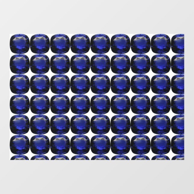 Design für blaues Saphir Fensteraufkleber (Blatt)