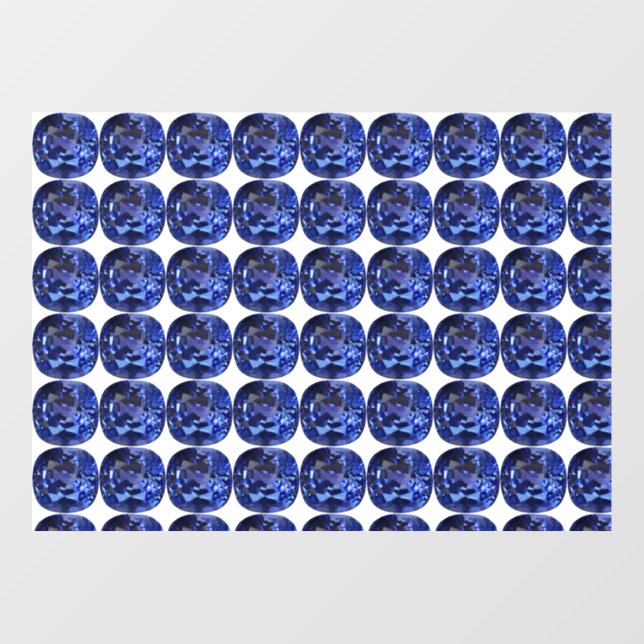 Design für blaues Saphir Fensteraufkleber (Blatt)