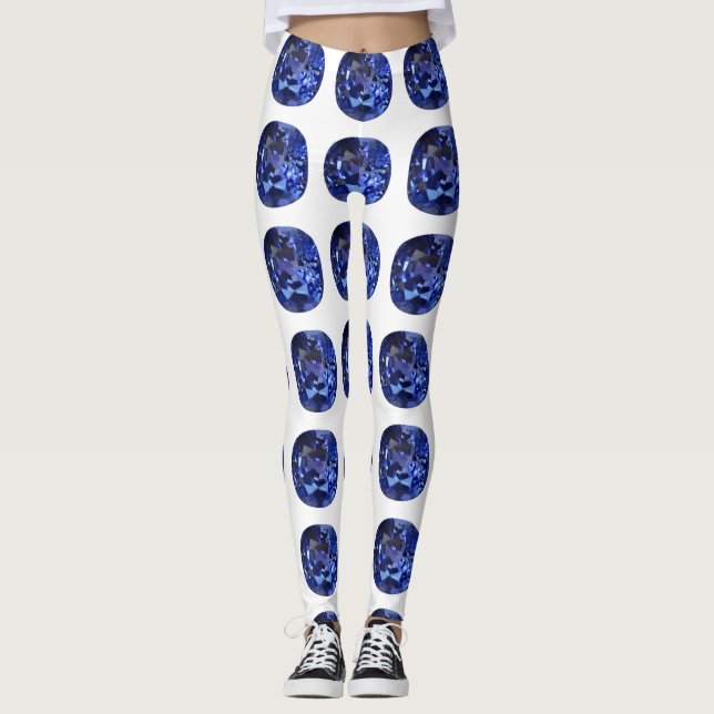 Design für blaues Saphir Leggings (Vorderseite)
