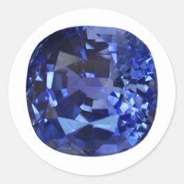 Design für blaues Saphir Runder Aufkleber